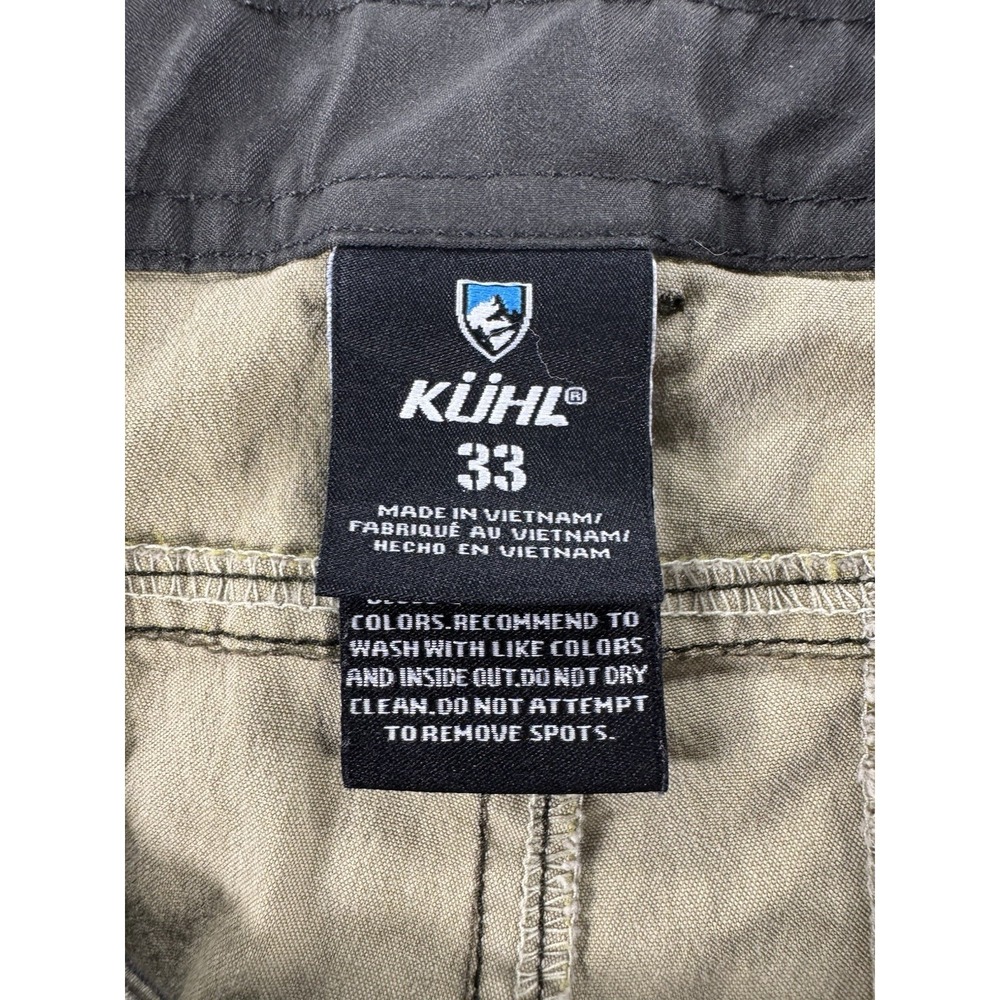 Kuhl Cargo Shorts Mens 33 Olive Green Hiking Utility Outdoor Trail Shorts - Picture 2 of 8